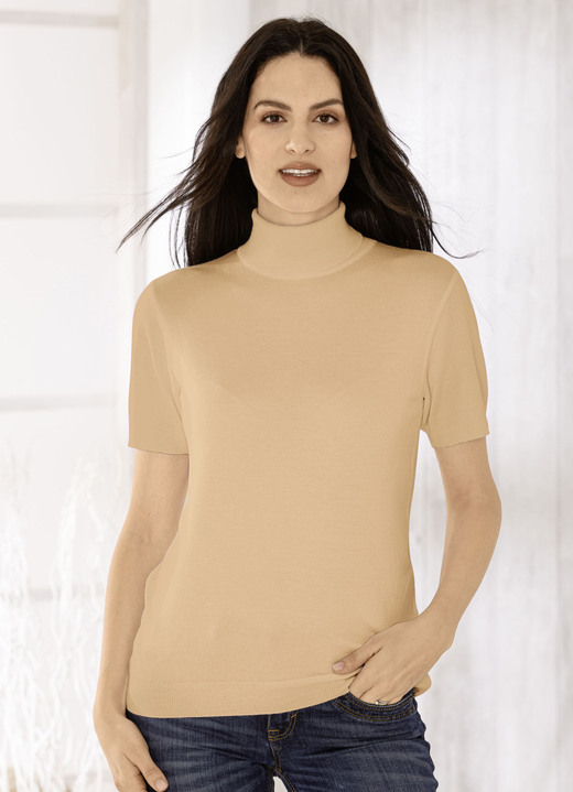 Pullover - Pulli in edel glänzender Qualität Pullover - Pulli in edel glänzender Qualität, in Größe 036 bis 052, in Farbe CAMEL