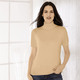 Pullover - Pulli in edel glänzender Qualität, in Größe 036 bis 052, in Farbe CAMEL