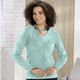 Pullover - Pullover in Strukturmix, in Größe 038 bis 054, in Farbe SAFRAN – Farbe MINT – Ansicht 1