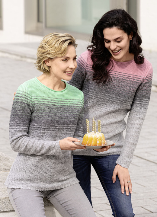 Pullover - Pullover in Garnmix Ansicht 3 Pullover - Pullover in Garnmix, in Größe 036 bis 052, in Farbe LACHS-GRAU Ansicht 3