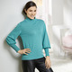 Pullover - Pima-Pullover in Feinstrick – Farbe JADEGRÜN – Ansicht 1 Pullover - Pima-Pullover in Feinstrick, in Größe 036 bis 052, in Farbe ECRU – Farbe JADEGRÜN – Ansicht 1