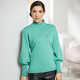 Pullover - Pima-Pullover in Feinstrick – Farbe JADEGRÜN – Ansicht 2 Pullover - Pima-Pullover in Feinstrick, in Größe 036 bis 052, in Farbe ECRU – Farbe JADEGRÜN – Ansicht 2