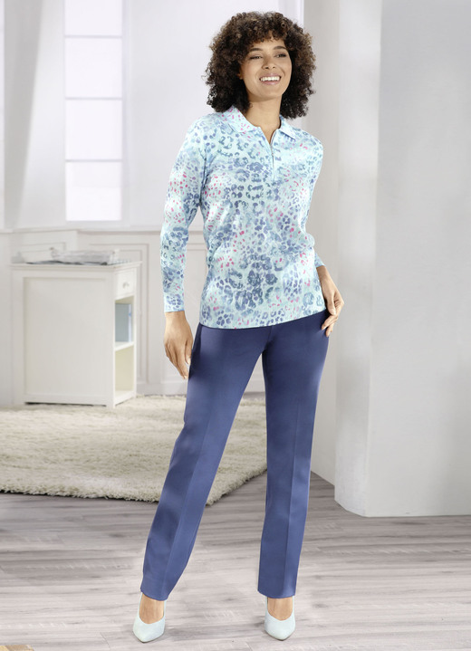 Pullover - Pullover in weich fließender Qualität Ansicht 2 Pullover - Pullover in weich fließender Qualität, in Größe 036 bis 052, in Farbe EISBLAU-MULTICOLOR Ansicht 2