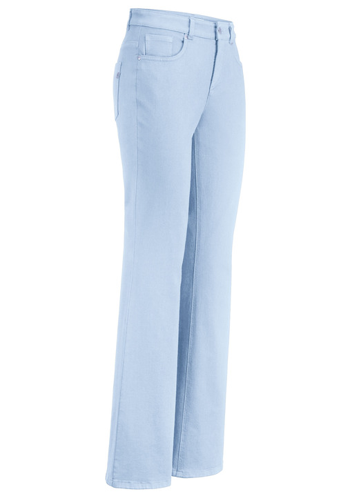 Jeans - Magic-Jeans mit modisch weiterem Beinverlauf, in Größe 017 bis 088, in Farbe HELLBLAU Ansicht 1