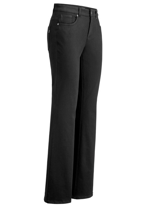 Jeans - Magic-Jeans mit modisch weiterem Beinverlauf, in Größe 017 bis 088, in Farbe SALBEI Ansicht 13