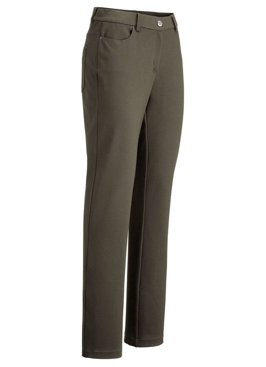 Hosen - Hose mit sportivem Chic, in Größe 017 bis 092, in Farbe OLIV Ansicht 1