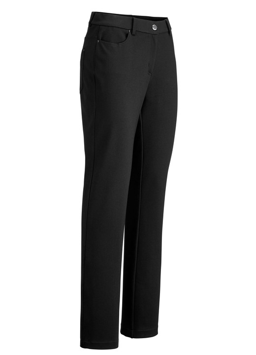 Hosen - Hose mit sportivem Chic, in Größe 017 bis 092, in Farbe SCHWARZ Ansicht 1