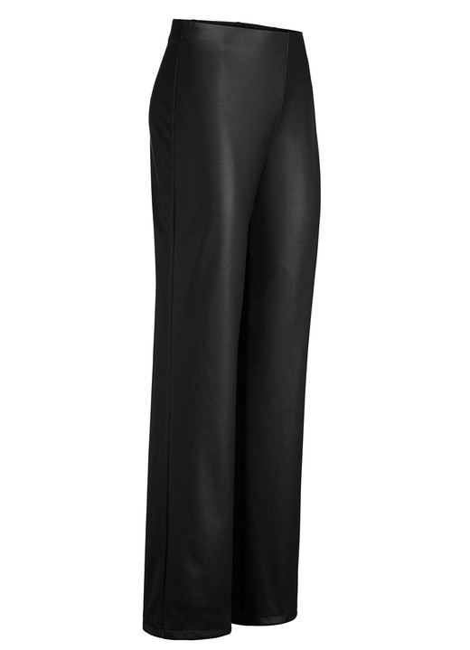 Klaus Modelle - Hose mit ausgestellter Fußweite, in Größe 017 bis 052, in Farbe SCHWARZ Ansicht 1