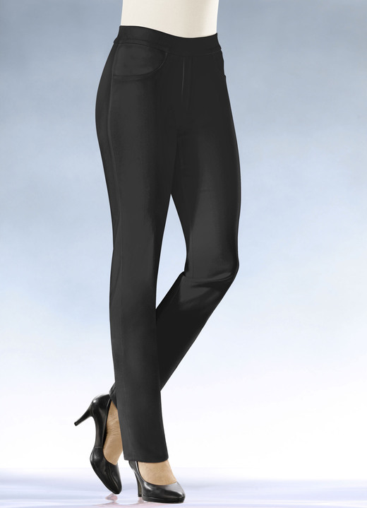 Klaus Modelle - Soft-Stretch-Hose in komfortabler Schlupfform, in Größe 017 bis 052, in Farbe MARINE Ansicht 4