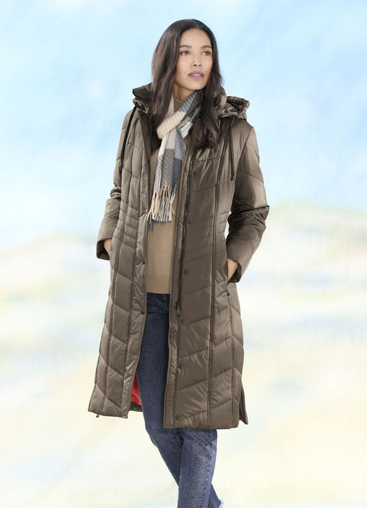 Jacken, Mäntel, Blazer - Mantel mit Reißverschluss-Seitenschlitzen, in Größe 038 bis 056, in Farbe KAFFEEBRAUN Ansicht 4