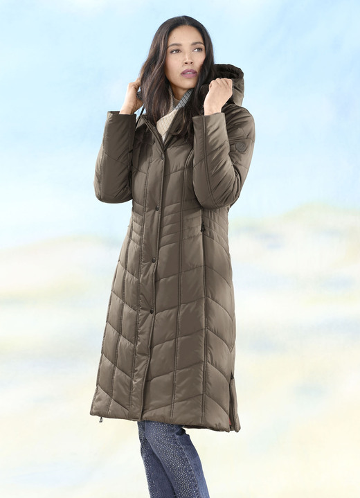 Jacken, Mäntel, Blazer - Mantel mit Reißverschluss-Seitenschlitzen, in Größe 038 bis 056, in Farbe KAFFEEBRAUN Ansicht 2