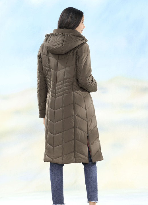 Jacken, Mäntel, Blazer - Mantel mit Reißverschluss-Seitenschlitzen, in Größe 038 bis 056, in Farbe KAFFEEBRAUN Ansicht 3