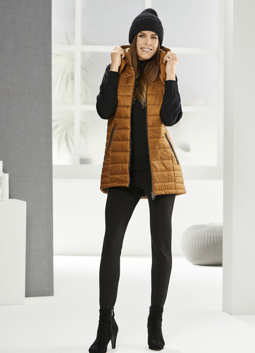 Jacken, Mäntel, Blazer - Weste mit 2-Wege-Reißverschluss Ansicht 3 Jacken, Mäntel, Blazer - Weste mit 2-Wege-Reißverschluss, in Größe 036 bis 052, in Farbe MANDEL Ansicht 3