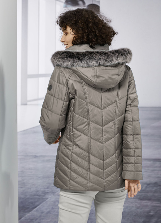 Jacken, Mäntel, Blazer - Jacke mit abnehmbarer Kapuze Jacken, Mäntel, Blazer - Jacke mit abnehmbarer Kapuze, in Größe 036 bis 052, in Farbe KIESEL