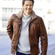 Ledermode - Lederkurzjacke mit Webpelzbesatz – Farbe ANTIK COGNAC – Ansicht 2 Ledermode - Lederkurzjacke mit Webpelzbesatz, in Größe 046 bis 060, in Farbe ANTIK COGNAC – Farbe ANTIK COGNAC – Ansicht 2