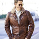 Ledermode - Lederkurzjacke mit Webpelzbesatz – Farbe ANTIK COGNAC – Ansicht 1 Ledermode - Lederkurzjacke mit Webpelzbesatz, in Größe 046 bis 060, in Farbe ANTIK COGNAC – Farbe ANTIK COGNAC – Ansicht 1