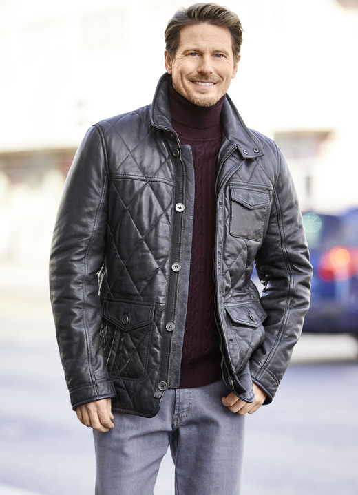 - Lederjacke von „Gipsy“, in Größe 3XL (58) bis XXL (56), in Farbe ANTIK ANTHRAZIT Ansicht 1