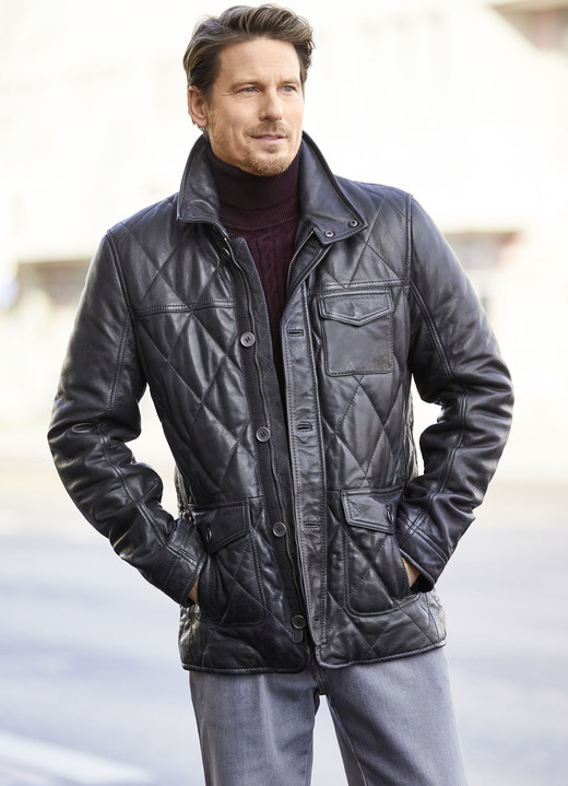 - Lederjacke von „Gipsy“, in Größe 3XL (58) bis XXL (56), in Farbe ANTIK ANTHRAZIT Ansicht 2