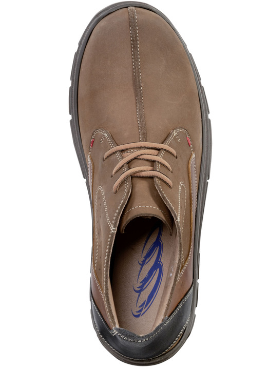 Stiefeletten - Schnür-Boot aus Nubukleder, in Größe 040 bis 046, in Farbe MARINE-TAUPE Ansicht 5