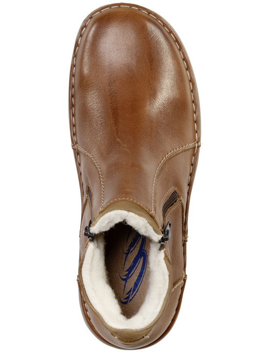 Mode - GINO GALANTE, gefütterte Herren-Stiefeletten, Winterschuhe, mit Wolle, in Größe 040 bis 046, in Farbe COGNAC Ansicht 3