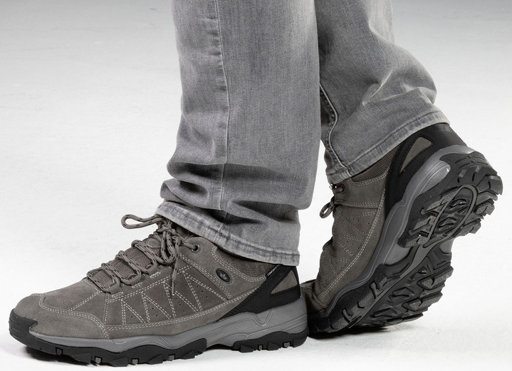 Slipper & Schnürschuhe - Atmungsaktive Herren-Schnürschuhe, mit herausnehmbarem Fußbett, in Größe 039 bis 046, in Farbe GRAFIT Ansicht 5