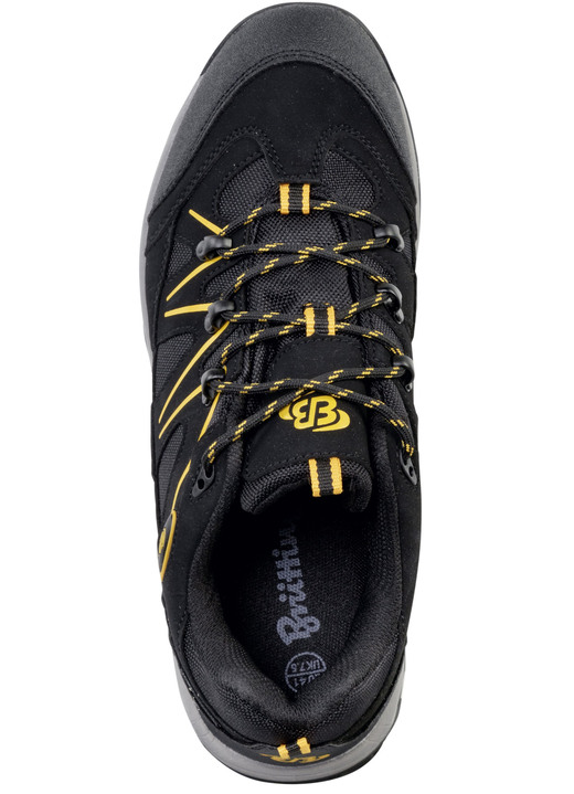 Slipper & Schnürschuhe - Schnürschuh mit gummierten Besätzen, in Größe 040 bis 048, in Farbe SCHWARZ-GELB Ansicht 2