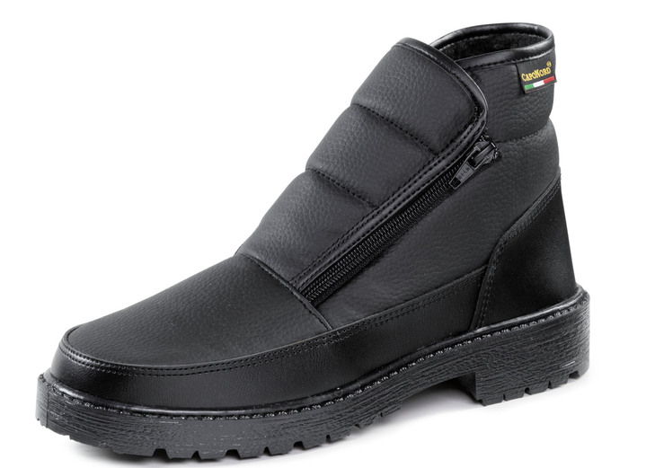 Stiefeletten - Stiefelette aus Synthetikmaterial, in Größe 040 bis 046, in Farbe SCHWARZ Ansicht 2