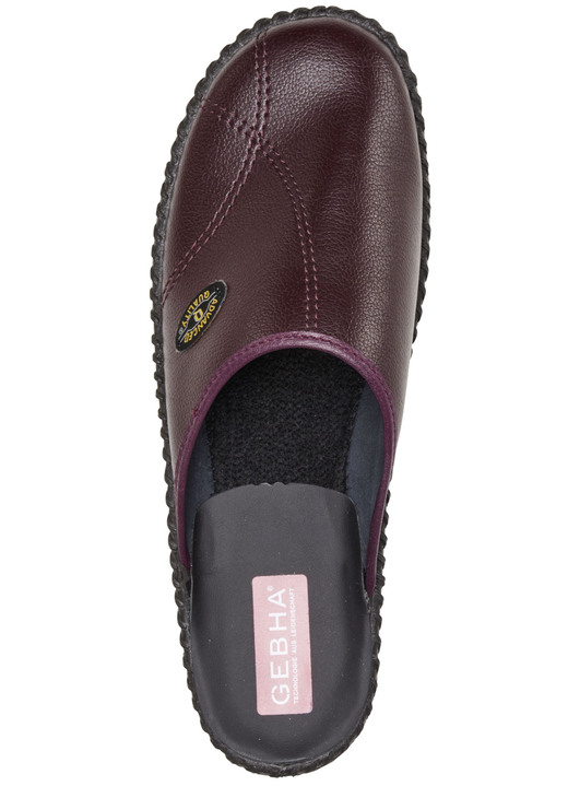 Mode - Klassische Herren-Pantoletten, mit anatomisch geformtem Fußbett, in Größe 039 bis 046, in Farbe BORDEAUX Ansicht 2