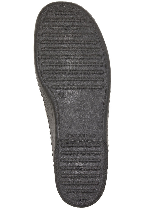 Hausschuhe - Klassische Herren-Pantoletten, mit anatomisch geformtem Fußbett, in Größe 039 bis 046, in Farbe BORDEAUX Ansicht 3