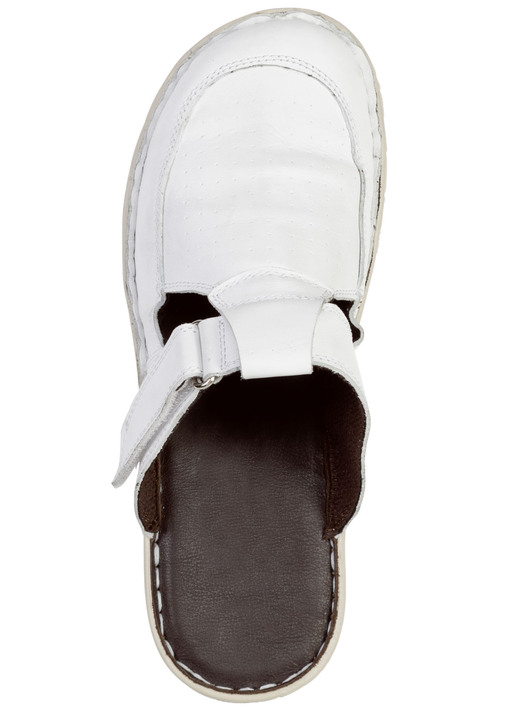 Komfortschuhe - ELENA EDEN Clog mit Zierlochung, in Größe 036 bis 043, in Farbe WEISS Ansicht 2