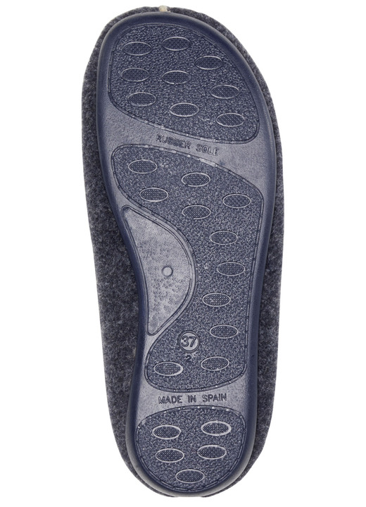 Hausschuhe - Laurina Filz-Hausschuh aus recyceltem Polyester, in Größe 036 bis 042, in Farbe MARINE Ansicht 3