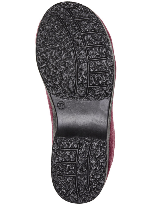 Hausschuhe - Warme Damen-Hausschuhe, Weite H, mit Reißverschluss, in Größe 037 bis 042, in Farbe BORDEAUX Ansicht 3