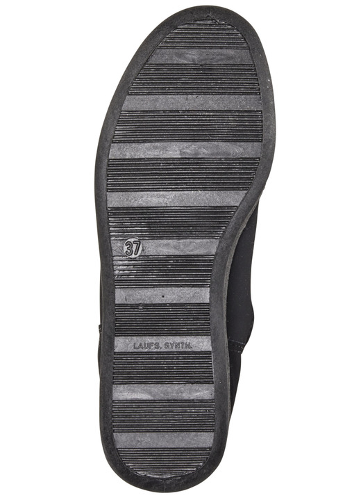 Hausschuhe - Stiefelette aus weichem, gestepptem Nubukmaterial, in Größe 036 bis 042, in Farbe BORDEAUX Ansicht 3