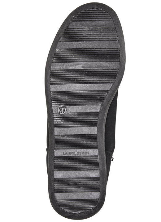 Hausschuhe - Stiefelette aus weichem, gestepptem Nubukmaterial, in Größe 036 bis 042, in Farbe BORDEAUX Ansicht 6