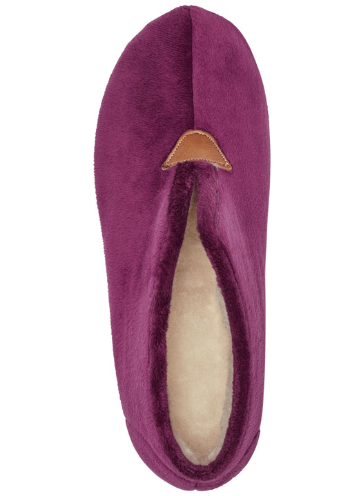 Hausschuhe - Laurina Hausschuh aus samtigen Textilmaterial, in Größe 036 bis 042, in Farbe BLAU Ansicht 5