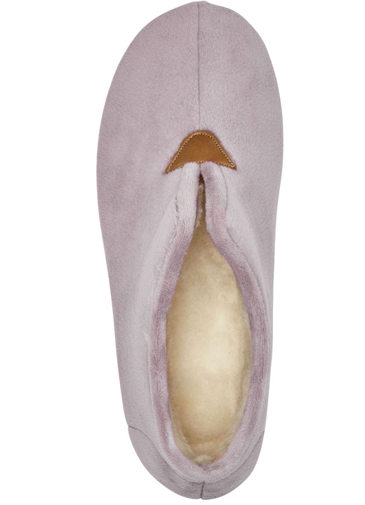 Hausschuhe - Laurina Hausschuh aus samtigen Textilmaterial, in Größe 036 bis 042, in Farbe BORDEAUX Ansicht 5