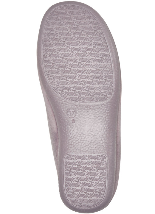 Hausschuhe - Laurina Hausschuh aus samtigen Textilmaterial, in Größe 036 bis 042, in Farbe BLAU Ansicht 9