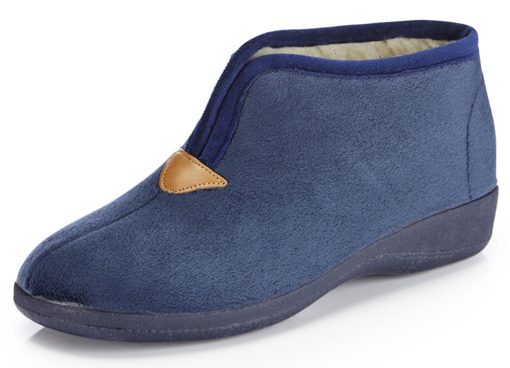 Hausschuhe - Laurina Hausschuh aus samtigen Textilmaterial, in Größe 036 bis 042, in Farbe BORDEAUX Ansicht 7