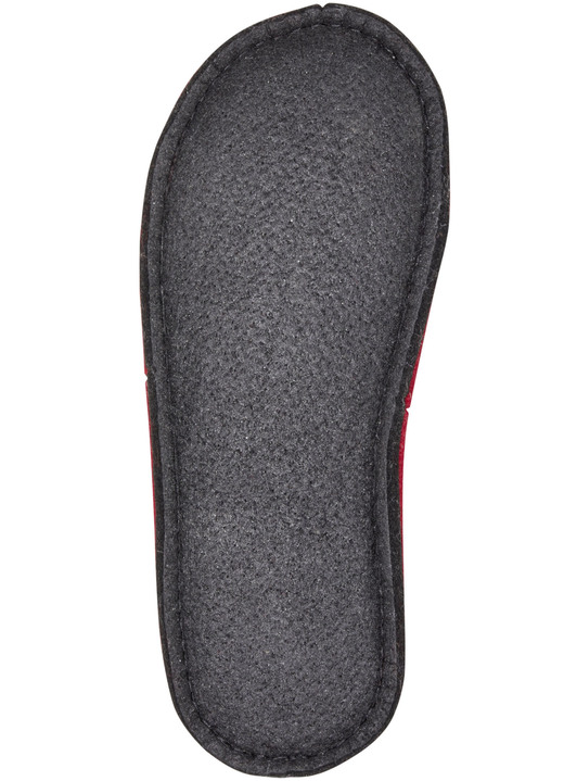 Hausschuhe - Klassiche Damen-Hausschuhe, Weite H, mit niedlicher Katzen-Applikation, in Größe 036 bis 043, in Farbe ROT Ansicht 3