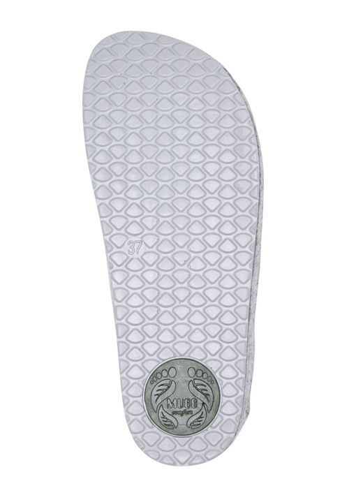 Hausschuhe - Mubb, klassische Damen-Hausschuhe, Weite H, mit anatomisch geformtem Fußbett, in Größe 036 bis 042, in Farbe GRAU Ansicht 3