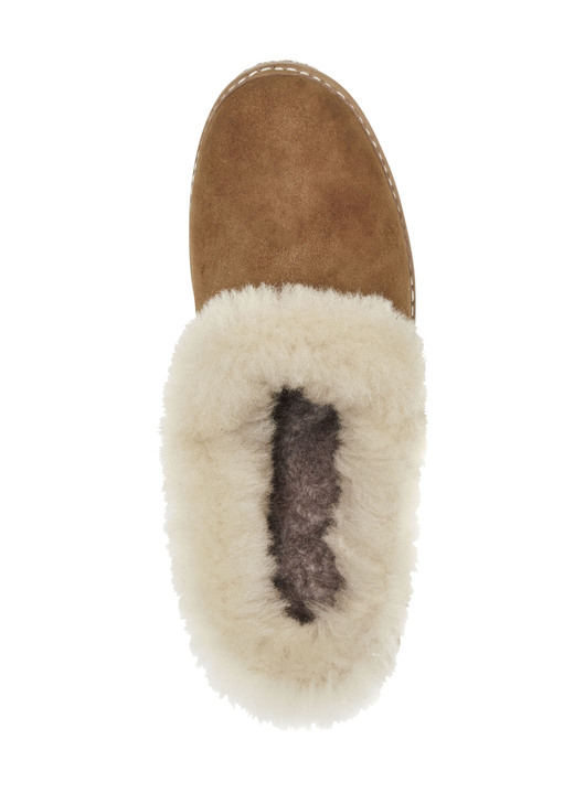 Hausschuhe - Gemini Pantoffel aus weichem, bestem Veloursleder, in Größe 036 bis 042, in Farbe SCHWARZ Ansicht 5