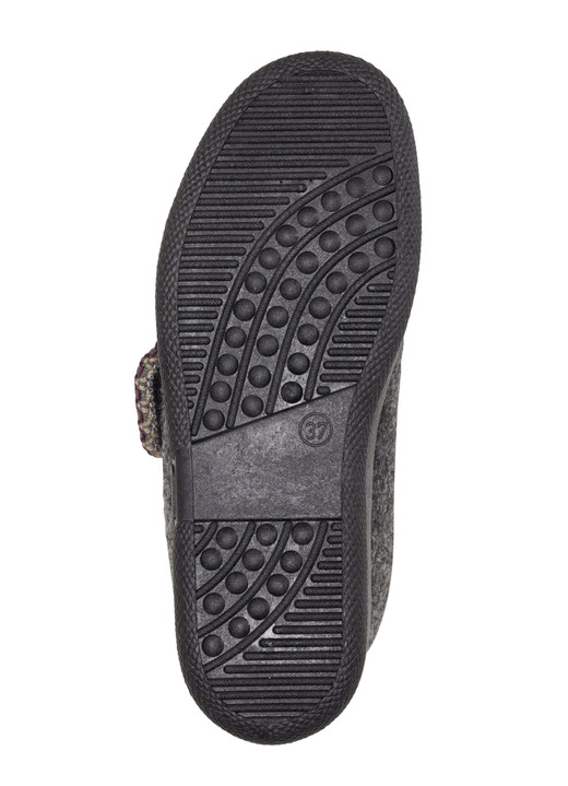 Hausschuhe - Warme Damen-Hausschuhe, Weite H, mit Klettverschluss, in Größe 036 bis 042, in Farbe BORDEAUX Ansicht 6