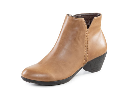 Stiefel & Stiefeletten - Andrea Conti, trendige Damen-Stiefeletten, mit Reißverschluss, in Größe 036 bis 042, in Farbe COGNAC – Farbe COGNAC – Ansicht 