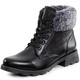 Stiefel & Stiefeletten - ELENA EDEN, gefütterte Damen-Stiefeletten, Winterschuhe, Weite G, mit herausnehmbarem Fußbett, in Größe 3 1/2 bis 8, in Farbe SCHWARZ-GRAU – Farbe SCHWARZ-GRAU – Ansicht 1