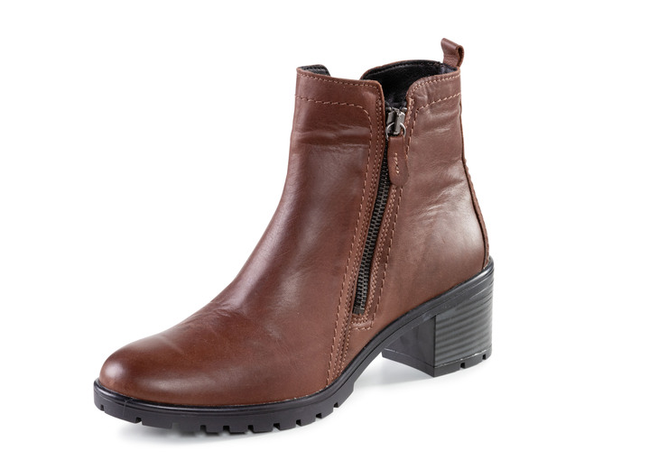 Komfortschuhe - ELENA EDEN, klassische Damen-Stiefeletten, Winterschuhe, Weite G, mit herausnehmbarem Fußbett Komfortschuhe - ELENA EDEN, klassische Damen-Stiefeletten, Winterschuhe, Weite G, mit herausnehmbarem Fußbett, in Größe 036 bis 042, in Farbe MARONE