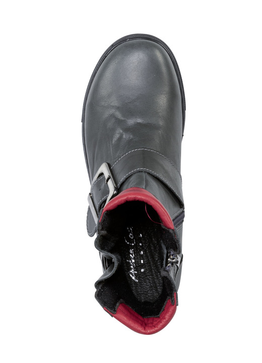 - Andrea Conti Bootie mit zwei verstellbaren Zier-Schließen, in Größe 036 bis 042, in Farbe GRAU-ROT Ansicht 3