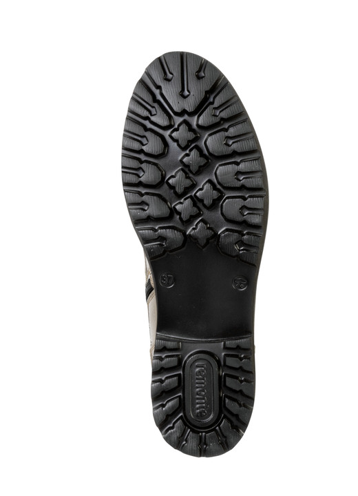 Komfortschuhe - Remonte Stiefelette mit trendigen Zierketten in Schnür-Optik, in Größe 036 bis 042, in Farbe TAUPE Ansicht 3