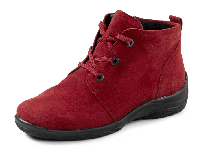 Komfortschuhe - Waldläufer, bequeme Damen-Boots, Winterschuhe, Weite H, mit herausnehmbarem Fußbett, in Größe 4 1/2 bis 9, in Farbe KIRSCHROT Ansicht 1