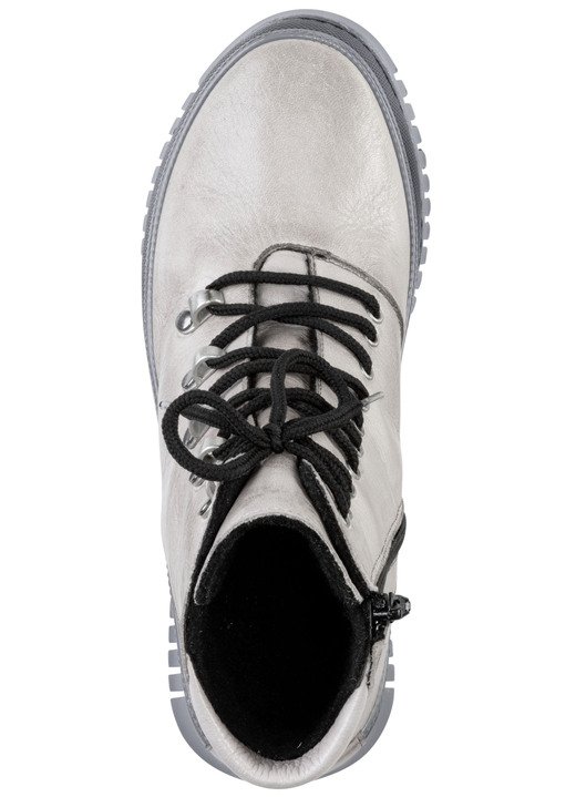 - Gemini Schnür-Bootie aus weichem Rind-Nappaleder, in Größe 036 bis 042, in Farbe KIESEL Ansicht 2