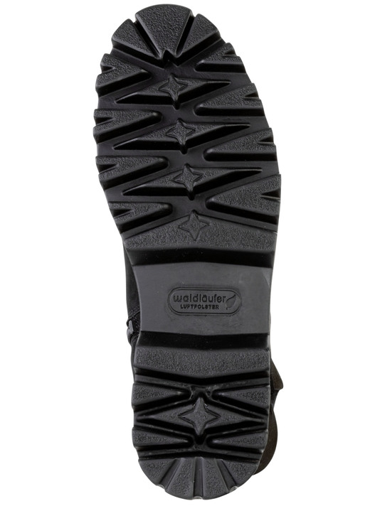 - Waldläufer Stiefelette mit kuscheligem Kragen aus Lammfell, in Größe 4 1/2 bis 9, in Farbe SCHWARZ Ansicht 4